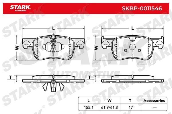Stark SKBP-0011546 Тормозные колодки дисковые, комплект SKBP0011546: Отличная цена - Купить в Польше на 2407.PL!