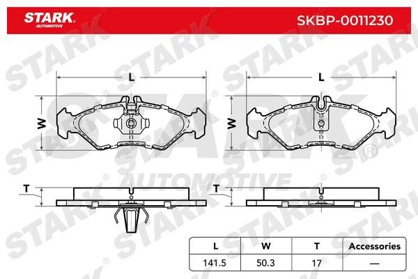 Stark SKBP-0011230 Brake Pad Set, disc brake SKBP0011230: Buy near me in Poland at 2407.PL - Good price!