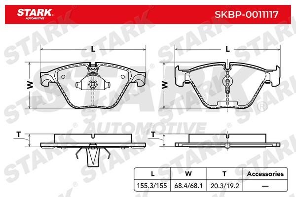 Stark SKBP-0011117 Brake Pad Set, disc brake SKBP0011117: Buy near me in Poland at 2407.PL - Good price!