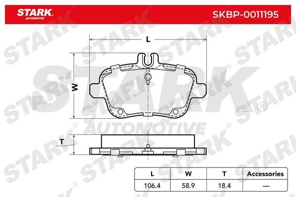 Stark SKBP-0011195 Brake Pad Set, disc brake SKBP0011195: Buy near me in Poland at 2407.PL - Good price!