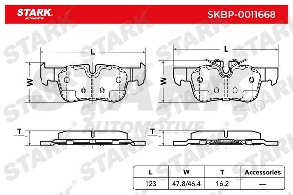 Stark SKBP-0011668 Тормозные колодки дисковые, комплект SKBP0011668: Отличная цена - Купить в Польше на 2407.PL!