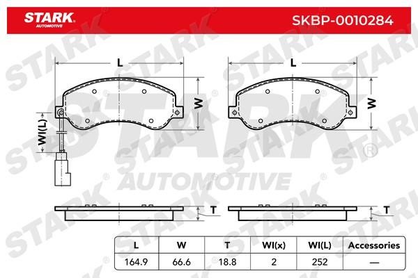 Stark SKBP-0010284 Brake Pad Set, disc brake SKBP0010284: Buy near me in Poland at 2407.PL - Good price!