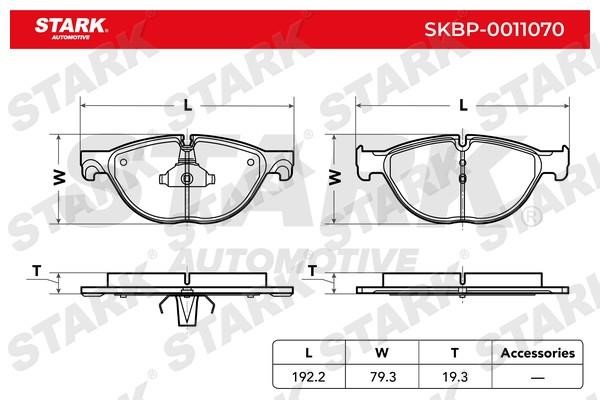 Stark SKBP-0011070 Brake Pad Set, disc brake SKBP0011070: Buy near me in Poland at 2407.PL - Good price!