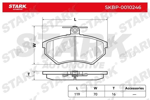 Stark SKBP-0010246 Brake Pad Set, disc brake SKBP0010246: Buy near me in Poland at 2407.PL - Good price!