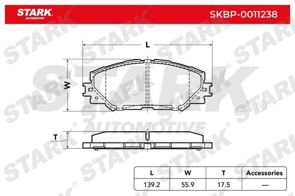 Stark SKBP-0011238 Brake Pad Set, disc brake SKBP0011238: Buy near me in Poland at 2407.PL - Good price!