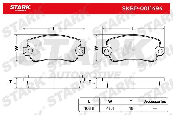 Stark SKBP-0011494 Тормозные колодки дисковые, комплект SKBP0011494: Отличная цена - Купить в Польше на 2407.PL!