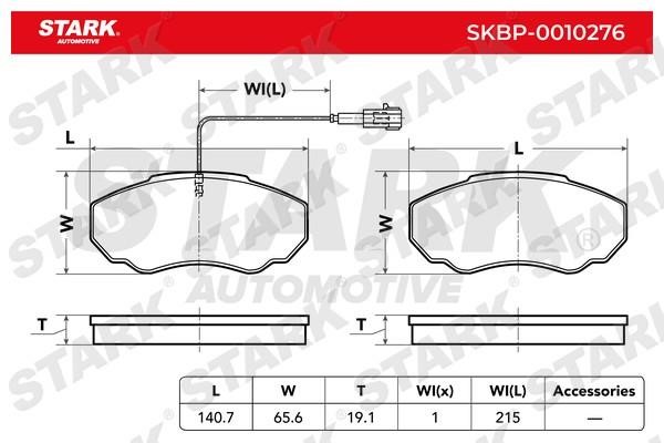 Stark SKBP-0010276 Brake Pad Set, disc brake SKBP0010276: Buy near me in Poland at 2407.PL - Good price!