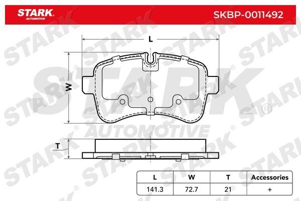 Stark SKBP-0011492 Тормозные колодки дисковые, комплект SKBP0011492: Отличная цена - Купить в Польше на 2407.PL!