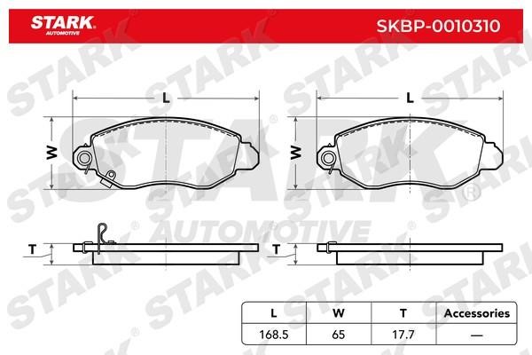 Stark SKBP-0010310 Гальмівні колодки, комплект SKBP0010310: Приваблива ціна - Купити у Польщі на 2407.PL!