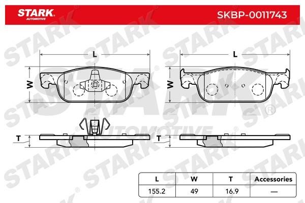 Stark SKBP-0011743 Klocki hamulcowe, zestaw SKBP0011743: Dobra cena w Polsce na 2407.PL - Kup Teraz!