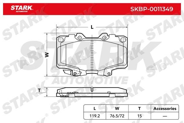 Stark SKBP-0011349 Тормозные колодки дисковые, комплект SKBP0011349: Отличная цена - Купить в Польше на 2407.PL!