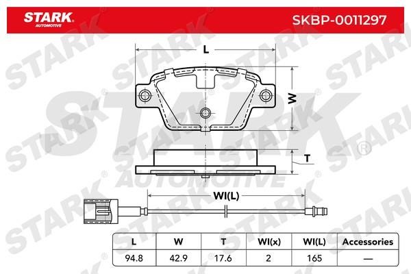 Stark SKBP-0011297 Klocki hamulcowe, zestaw SKBP0011297: Dobra cena w Polsce na 2407.PL - Kup Teraz!