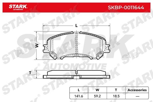 Stark SKBP-0011644 Brake Pad Set, disc brake SKBP0011644: Buy near me in Poland at 2407.PL - Good price!