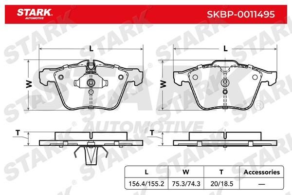 Stark SKBP-0011495 Тормозные колодки дисковые, комплект SKBP0011495: Отличная цена - Купить в Польше на 2407.PL!