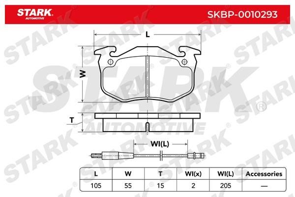 Stark SKBP-0010293 Brake Pad Set, disc brake SKBP0010293: Buy near me at 2407.PL in Poland at an Affordable price!