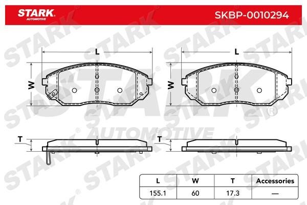 Гальмівні колодки, комплект Stark SKBP-0010294