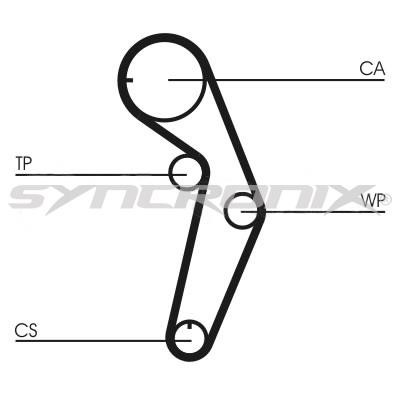 SYNCRONIX SY1048N Timing belt SY1048N: Buy near me in Poland at 2407.PL - Good price!