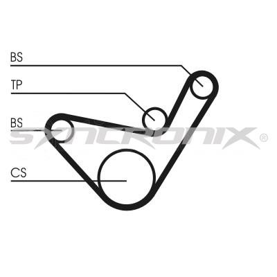 SYNCRONIX SY1107N Timing belt SY1107N: Buy near me in Poland at 2407.PL - Good price!