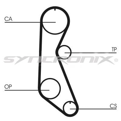 SYNCRONIX SY0816N Timing belt SY0816N: Buy near me in Poland at 2407.PL - Good price!