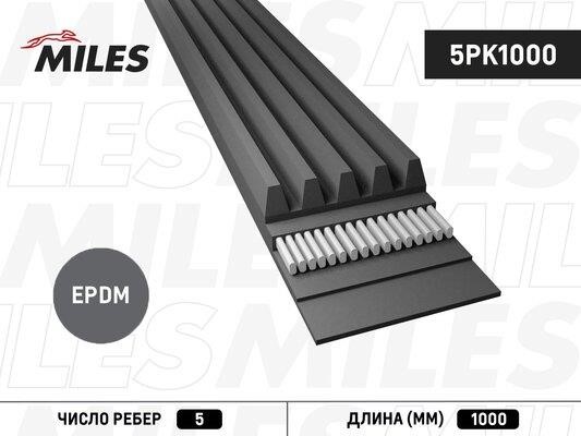 Miles 5PK1000 V-Ribbed Belt 5PK1000: Buy near me in Poland at 2407.PL - Good price!