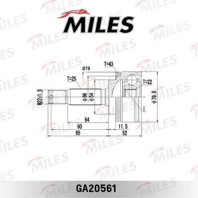 Miles GA20561 Joint kit, drive shaft GA20561: Buy near me in Poland at 2407.PL - Good price!