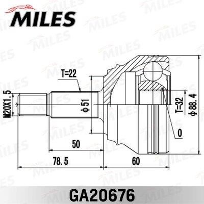 Miles GA20676 Gelenksatz, antriebswelle GA20676: Kaufen Sie zu einem guten Preis in Polen bei 2407.PL!