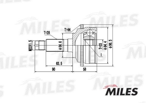 Miles GA20221 Joint kit, drive shaft GA20221: Buy near me in Poland at 2407.PL - Good price!