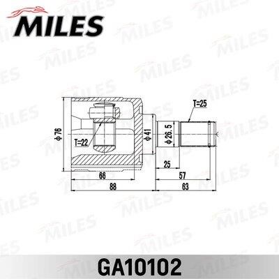 Miles GA10102 Joint kit, drive shaft GA10102: Buy near me in Poland at 2407.PL - Good price!