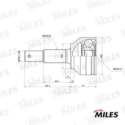 Miles GA20666 Joint kit, drive shaft GA20666: Buy near me in Poland at 2407.PL - Good price!