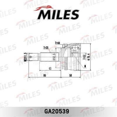 Miles GA20539 Joint kit, drive shaft GA20539: Buy near me in Poland at 2407.PL - Good price!