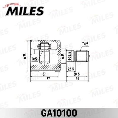 Miles GA10100 ШРУС GA10100: Отличная цена - Купить в Польше на 2407.PL!