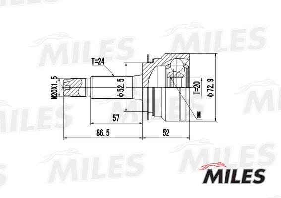 Miles GA20185 Joint kit, drive shaft GA20185: Buy near me in Poland at 2407.PL - Good price!