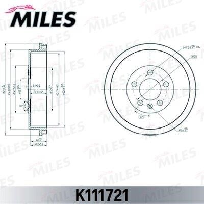Miles K111721 Bęben hamulcowy K111721: Dobra cena w Polsce na 2407.PL - Kup Teraz!