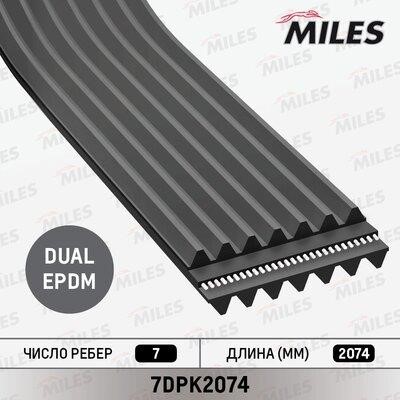 Miles 7DPK2074 V-Ribbed Belt 7DPK2074: Buy near me in Poland at 2407.PL - Good price!