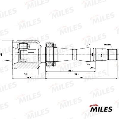 Miles GA12074 Шарнир, приводной вал GA12074: Отличная цена - Купить в Польше на 2407.PL!
