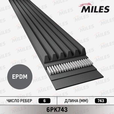Miles 6PK743 V-Ribbed Belt 6PK743: Buy near me at 2407.PL in Poland at an Affordable price!