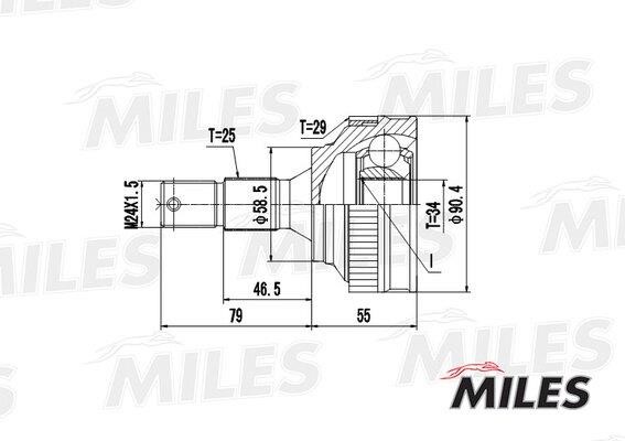 Miles GA20053 Joint kit, drive shaft GA20053: Buy near me in Poland at 2407.PL - Good price!