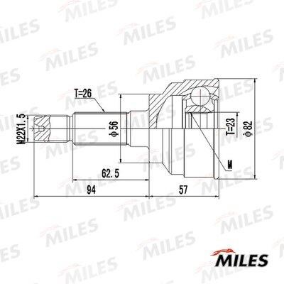 Miles GA20229 Joint kit, drive shaft GA20229: Buy near me in Poland at 2407.PL - Good price!
