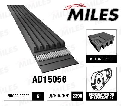 Miles AD15056 V-Ribbed Belt AD15056: Buy near me in Poland at 2407.PL - Good price!