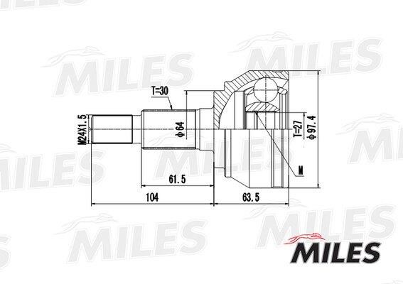 Miles GA20532 Шарнір рівних кутових швидкостей (ШРКШ) GA20532: Приваблива ціна - Купити у Польщі на 2407.PL!