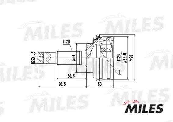 Miles GA20480 Joint kit, drive shaft GA20480: Buy near me in Poland at 2407.PL - Good price!