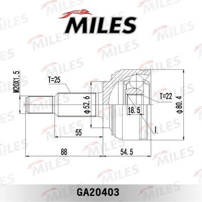 Miles GA20403 Joint kit, drive shaft GA20403: Buy near me in Poland at 2407.PL - Good price!