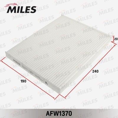 Miles AFW1370 Filter, interior air AFW1370: Buy near me in Poland at 2407.PL - Good price!
