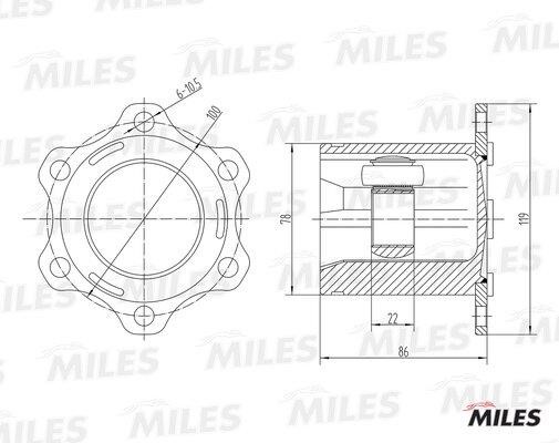 Miles GA10008 Шарнір рівних кутових швидкостей (ШРКШ) GA10008: Приваблива ціна - Купити у Польщі на 2407.PL!