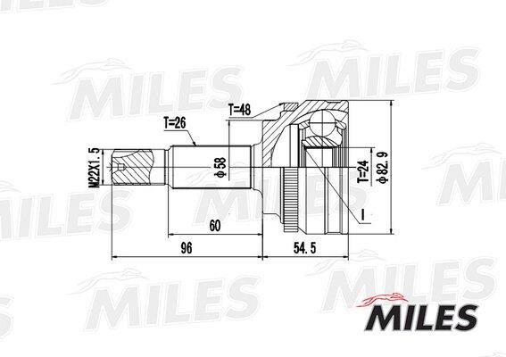 Miles GA20477 Joint kit, drive shaft GA20477: Buy near me in Poland at 2407.PL - Good price!