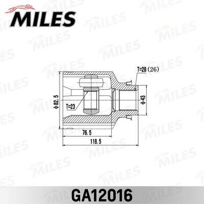 Miles GA12016 Joint kit, drive shaft GA12016: Buy near me in Poland at 2407.PL - Good price!