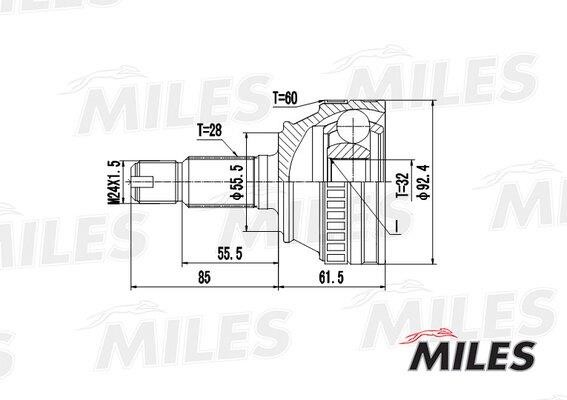 Miles GA20204 ШРУС GA20204: Отличная цена - Купить в Польше на 2407.PL!