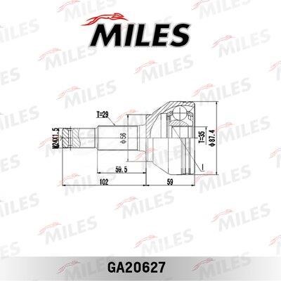 Miles GA20627 Joint kit, drive shaft GA20627: Buy near me in Poland at 2407.PL - Good price!