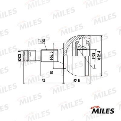 Miles GA20065 Joint kit, drive shaft GA20065: Buy near me in Poland at 2407.PL - Good price!