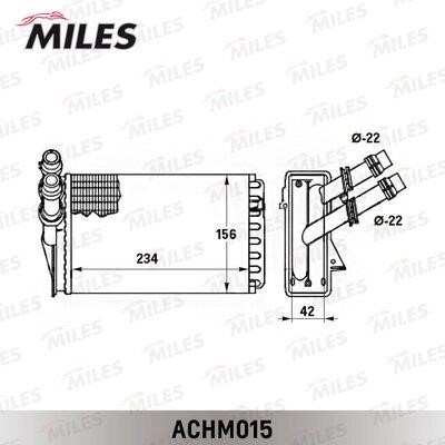 Miles ACHM015 Heat exchanger, interior heating ACHM015: Buy near me in Poland at 2407.PL - Good price!